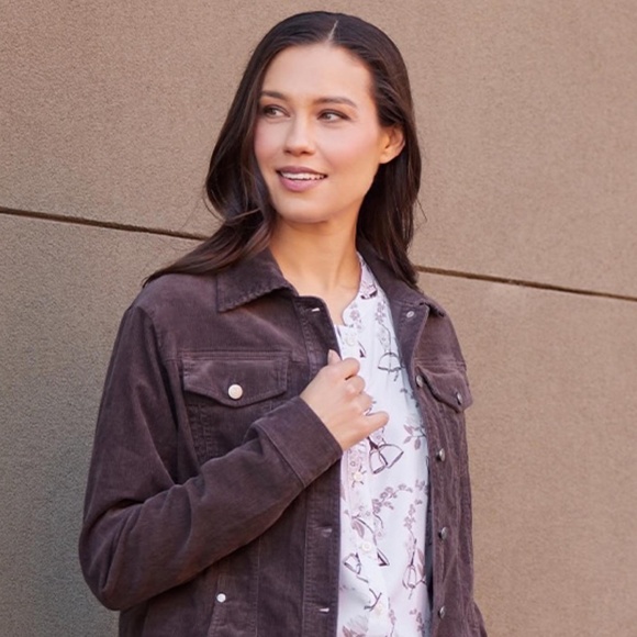 EQL In Motion Brown Corduroy Jacket Size Small - Picture 5 of 5